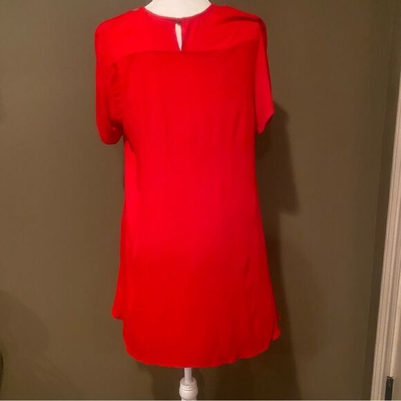 Altar’d State Red Embroidered Short Sleeve Dress Size Small - Picture 3 of 7